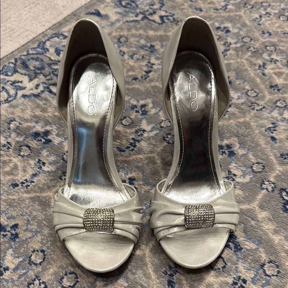 Aldo Women's Silver Heels - Size 38